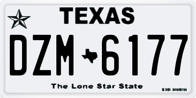 TX license plate DZM6177