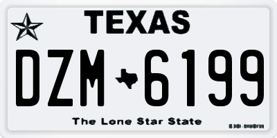 TX license plate DZM6199