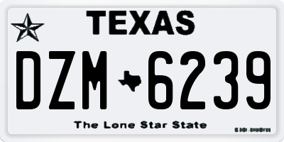 TX license plate DZM6239