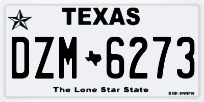 TX license plate DZM6273