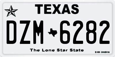 TX license plate DZM6282