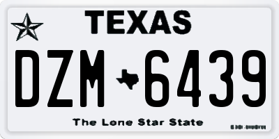 TX license plate DZM6439