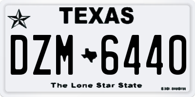 TX license plate DZM6440