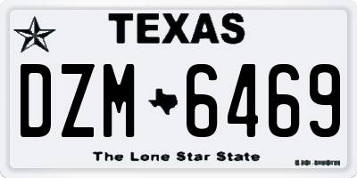 TX license plate DZM6469