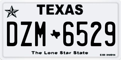TX license plate DZM6529
