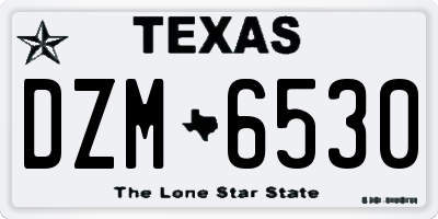 TX license plate DZM6530