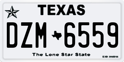 TX license plate DZM6559