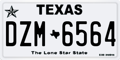 TX license plate DZM6564