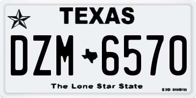 TX license plate DZM6570