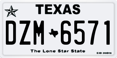 TX license plate DZM6571