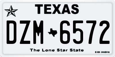 TX license plate DZM6572