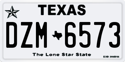 TX license plate DZM6573