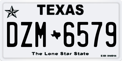 TX license plate DZM6579