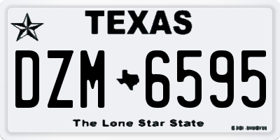 TX license plate DZM6595