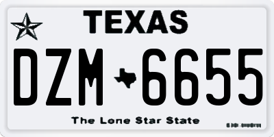 TX license plate DZM6655