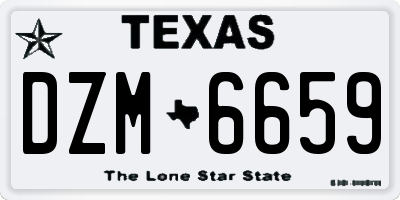 TX license plate DZM6659