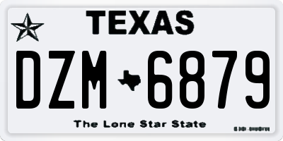 TX license plate DZM6879