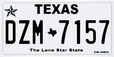 TX license plate DZM7157