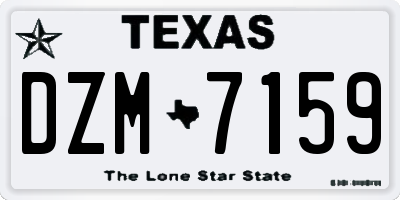 TX license plate DZM7159