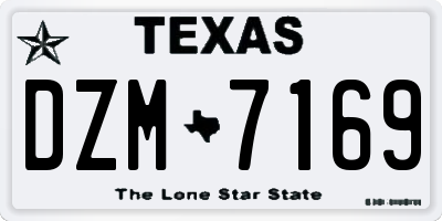 TX license plate DZM7169