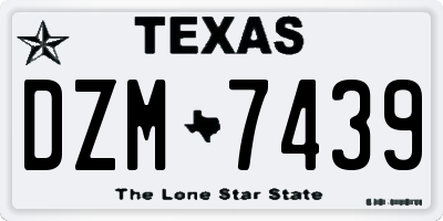 TX license plate DZM7439