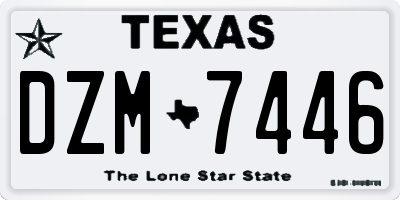 TX license plate DZM7446
