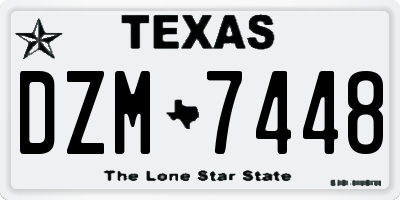 TX license plate DZM7448