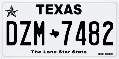 TX license plate DZM7482