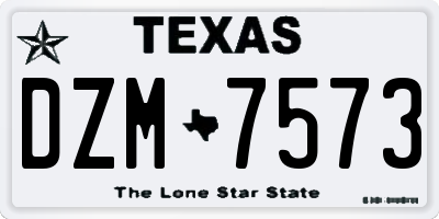 TX license plate DZM7573