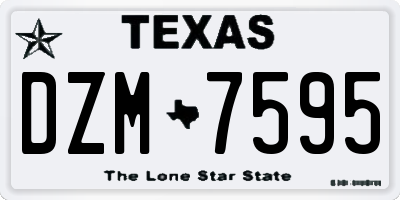 TX license plate DZM7595