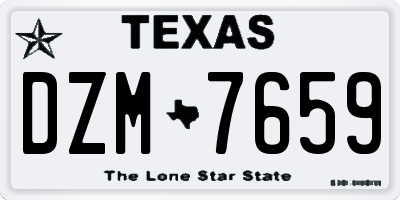TX license plate DZM7659