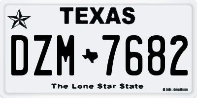 TX license plate DZM7682