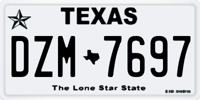 TX license plate DZM7697