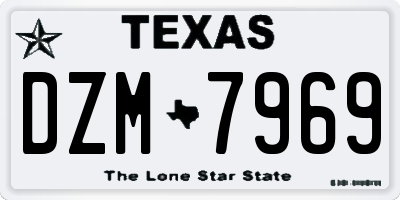 TX license plate DZM7969