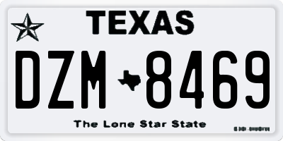 TX license plate DZM8469