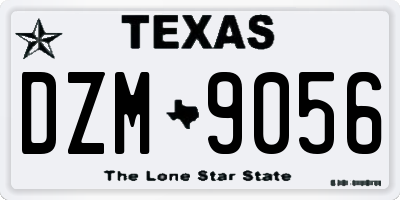 TX license plate DZM9056