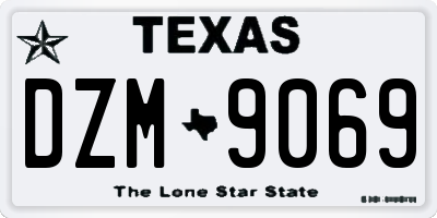 TX license plate DZM9069