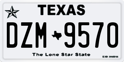 TX license plate DZM9570