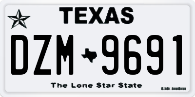 TX license plate DZM9691