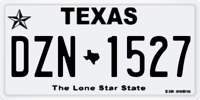TX license plate DZN1527