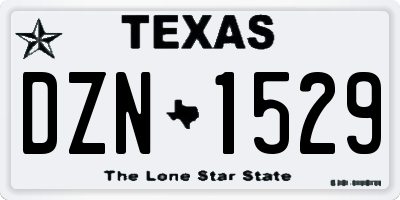 TX license plate DZN1529