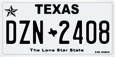 TX license plate DZN2408