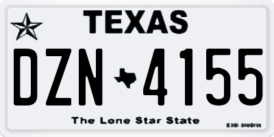 TX license plate DZN4155
