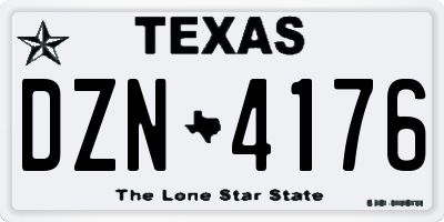 TX license plate DZN4176