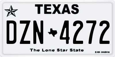 TX license plate DZN4272