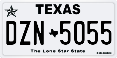 TX license plate DZN5055