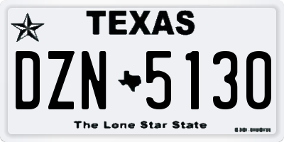TX license plate DZN5130