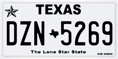 TX license plate DZN5269