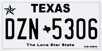 TX license plate DZN5306