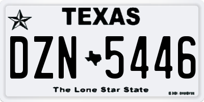 TX license plate DZN5446